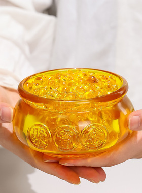 开业乔迁礼品水晶聚宝盆摆件