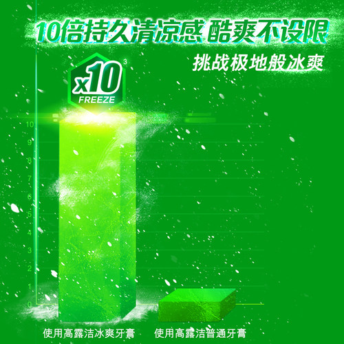 高露洁冰爽冷萃龙井茶香牙膏180克强劲冰爽清新口气激凉含氟防蛀 - 图3