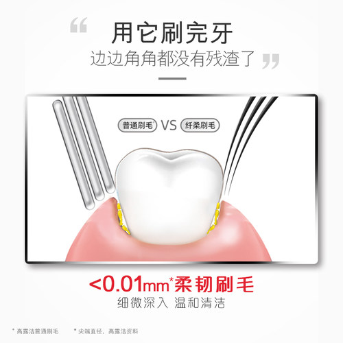 高露洁纤柔备长炭牙刷0.01mm超细软毛银离子竹炭深度清洁成人牙刷 - 图3
