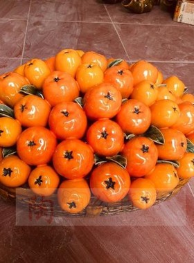 家居客厅水果摆件大枇杷盆