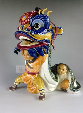 客厅摆件黄飞鸿功夫舞狮