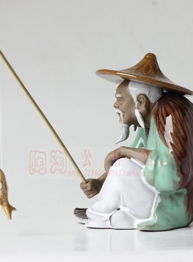 客厅桌面摆件渔翁独钓寒江