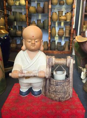 客厅招财人物摆件小和尚