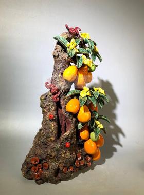 客厅水果摆件引福大枇杷