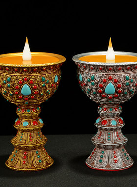 彩珠镶嵌灯LED电子灯座装饰摆件