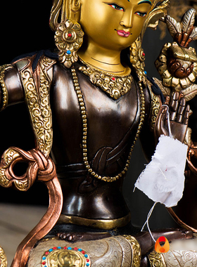 文殊铜像尼泊尔手工摆件