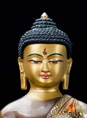 尼泊尔紫铜镀金居家摆件