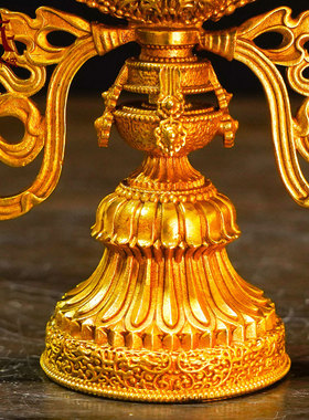 全鎏金八瑞物桌面铜摆件