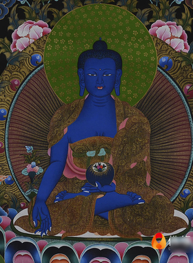 矿物颜料画心手工装裱