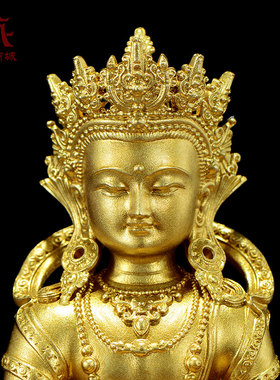 全鎏金精工铜雕地藏王铜像