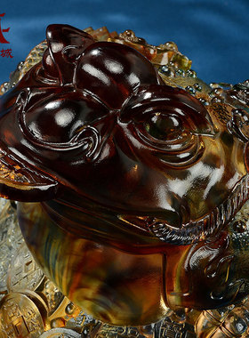 装饰中式琉璃摆件金蟾