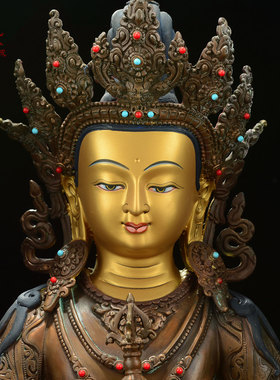 紫铜金刚萨埵铜像摆件