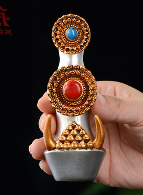 食子酥油花彩珠镶嵌摆件