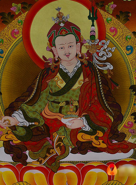 矿物颜料画心手工装裱唐卡