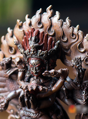 尼泊尔手工紫铜像客厅摆件4寸