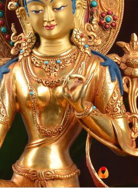 尼泊尔手工桌面铜像摆件