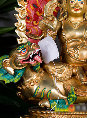 尼泊尔手工雕花10寸铜像摆件