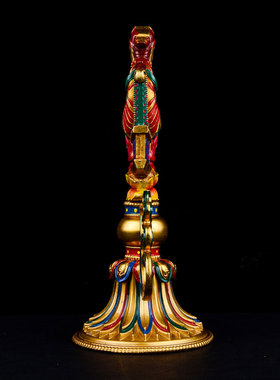 藏村彩绘藏式七珍宝摆件