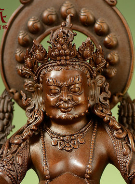 全鎏金黄财神桌面铜像摆件