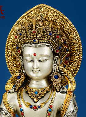 白铜雕花地藏王铜像家用