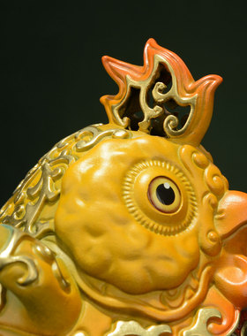 藏村大吉大利盘香炉摆件