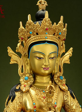 全鎏金金刚萨垛铜像摆件