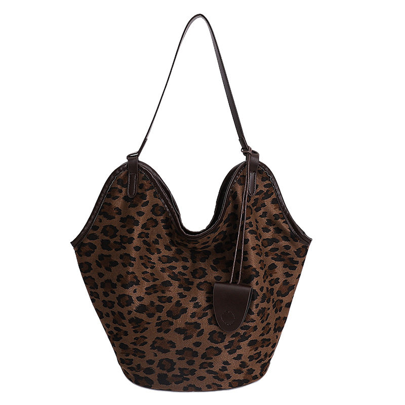 休闲松弛感大容量豹纹包包女 2025新秋冬季通勤单肩包手提托特包N,淘宝优惠券,粉丝福利购,淘宝优惠卷