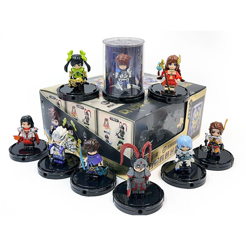 王者荣耀手办启蒙王者荣耀拼装积木人仔正版手办盲盒指定款澜孙策赵云马超男孩