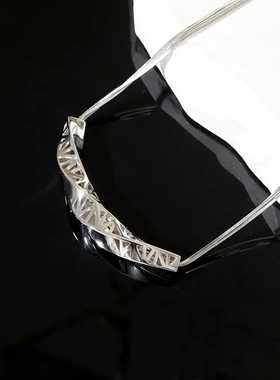 925纯银项链女不规则蛇骨链高级感小众设计ins风气质饰品配饰