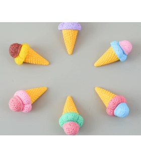 仿真微缩马卡龙雪糕球甜筒 DIY立体冰淇淋挂件自制钥匙扣挂件装饰