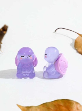 夜光乌龟小动物立体摆件diy龟荧光乌龟小孩子礼物奖励品发光海龟