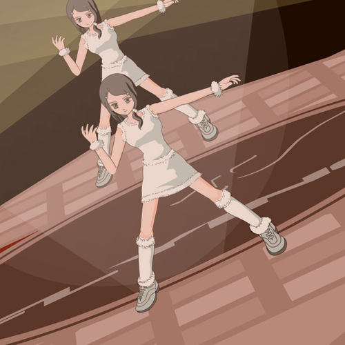 一群美少女动感舞蹈动作15秒作手绘逐帧动画源文件flash - 图1