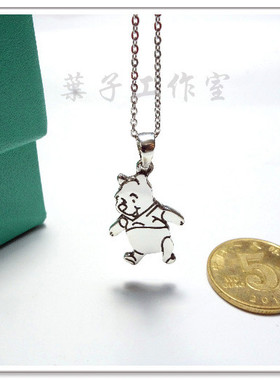 可爱小熊维尼银饰925纯吊坠时尚