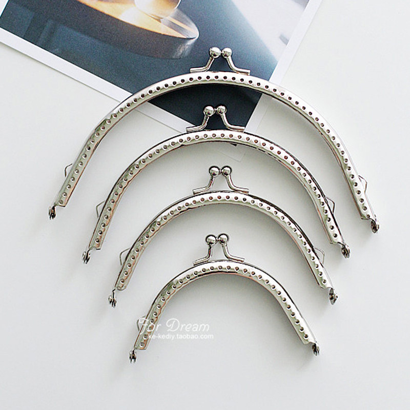 diy手工包包配件 12款银色光面基础款半圆方形弧形口金/包,淘宝优惠券,粉丝福利购,淘宝优惠卷