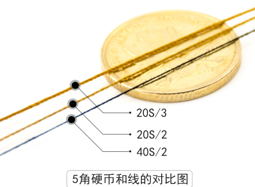 203涤纶线柳青牛仔裤线缝纫线3股家用缝纫机粗线姜黄牛仔线2000码 - 图1