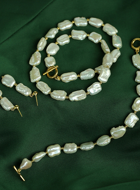 优雅手链巴洛克珍珠复古女