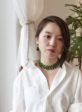 小众设计复古vintage琉璃长项链