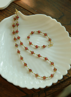 捷克珠女轻奢项链小众设计