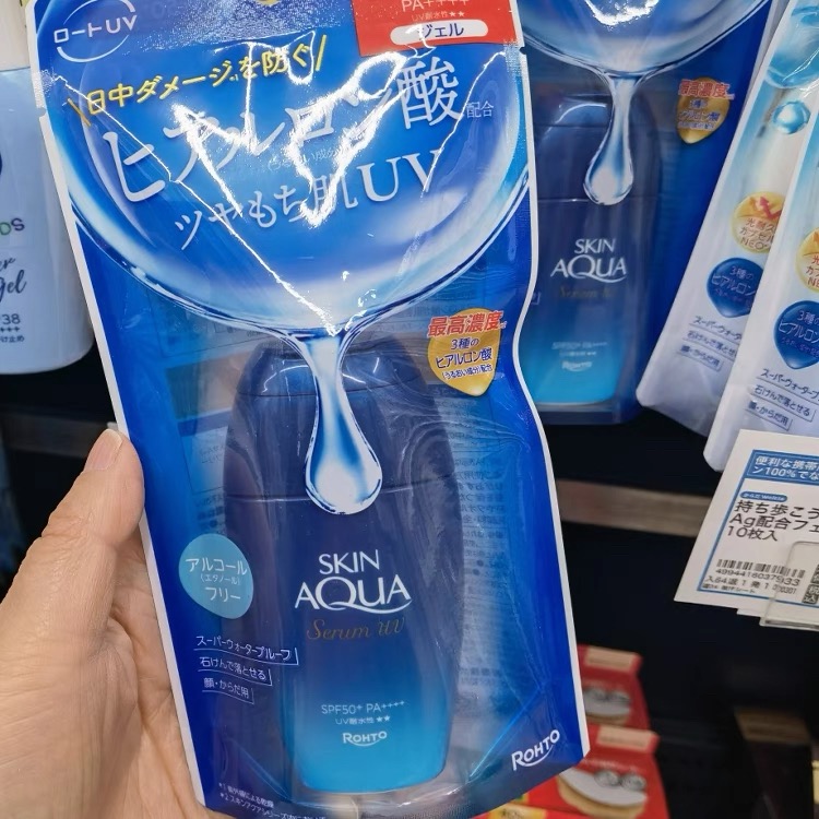 2025新品现货日本采购ROHTO乐敦新碧高保湿玻尿酸防晒霜SPF50+70g - 图0