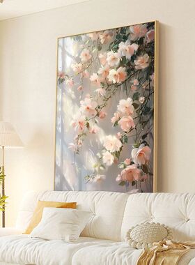 背景墙画花卉小客厅装饰画沙发