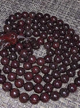 千年老料，超级油密度，小叶紫檀老料子，1.0.的108颗