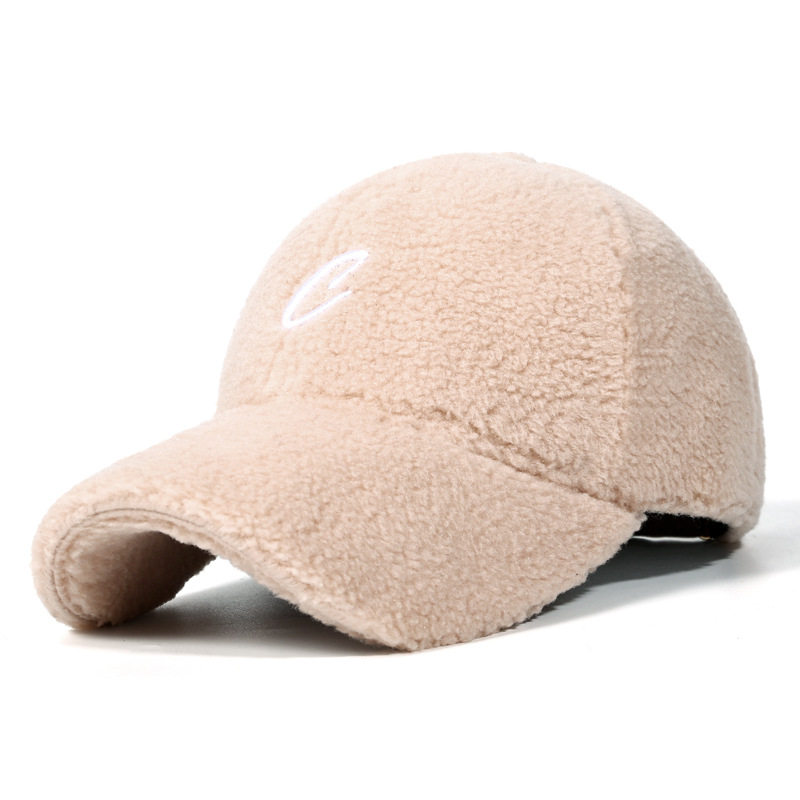 CACUSS棒球帽女仿羊羔绒大头围帽子女2025秋冬款保暖显脸小鸭舌帽,淘宝优惠券,粉丝福利购,淘宝优惠卷