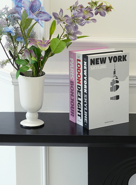 北欧简约旅游风折叠款假书仿真书拍照道具美食摄影背景装饰摆件