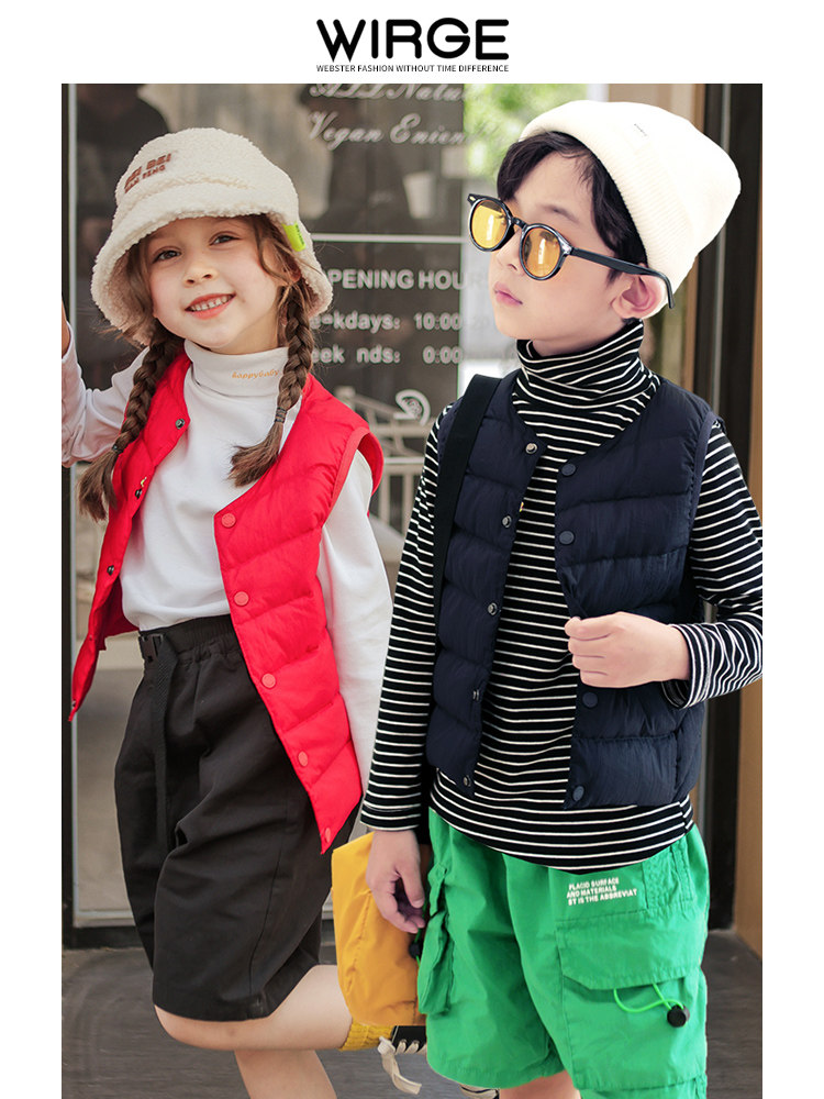 韦氏正品童装儿童羽绒马甲男女童纯色白羽绒保暖马夹薄款羽绒背心,淘宝优惠券,粉丝福利购,淘宝优惠卷