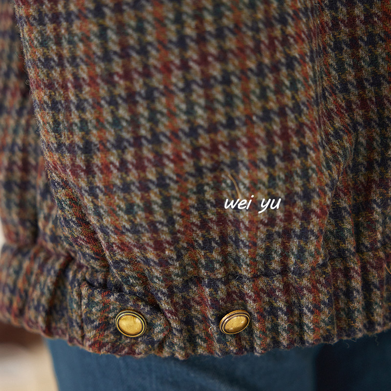 薇语大码女装高级感格子毛呢外套夹克2025秋冬新款上衣女呢子风衣,淘宝优惠券,粉丝福利购,淘宝优惠卷