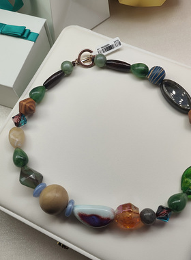 原石水晶手工编织韩国直购项链