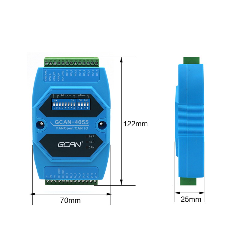 CANopen IO模块8DI 8DO 8通道数字量输入输出  广成GCAN-4056 - 图1