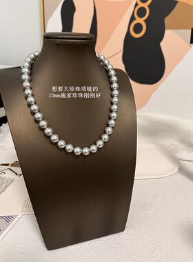 元宝扣正圆复古珍珠项链锁骨链