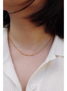 日韩简约珍珠刻面锁骨链项链