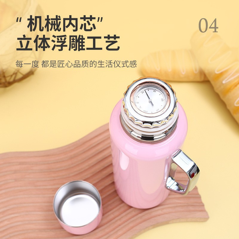 进口316不锈钢保温壶机械壶家用传家壶大容量焖茶壶机械显温水壶 - 图0